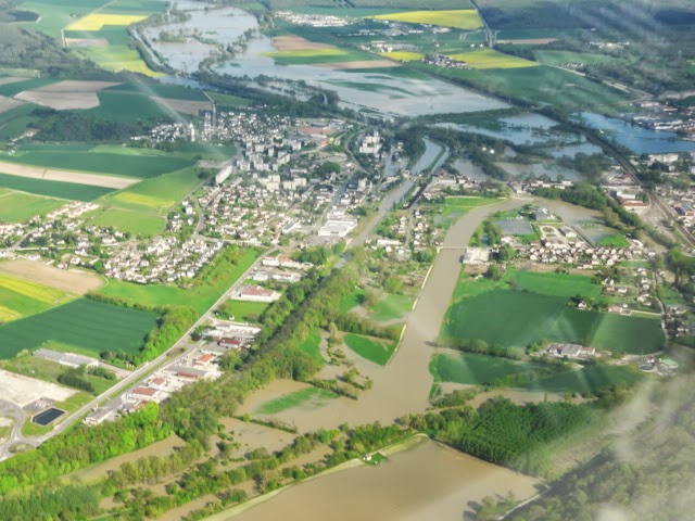 Crue de l'Armançon, en mai 2013, à Tonnerre, dans l'Yonne